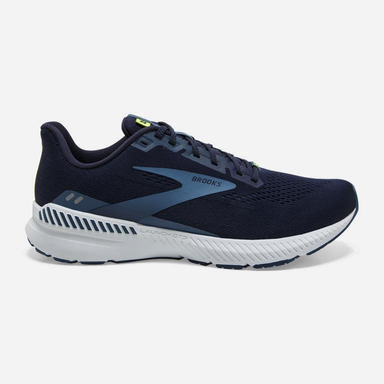 Brooks Launch Gts 8 NZ - Men's Energy Return Road Running Shoes - Peacoat/Legion Blue/Nightlife (871